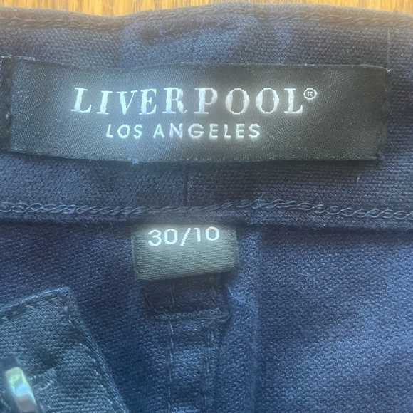 LAST CALL Liverpool 30/10 Women Crop Utility Rich Navy Joggers Pants Zip Ankle - Picture 13 of 14